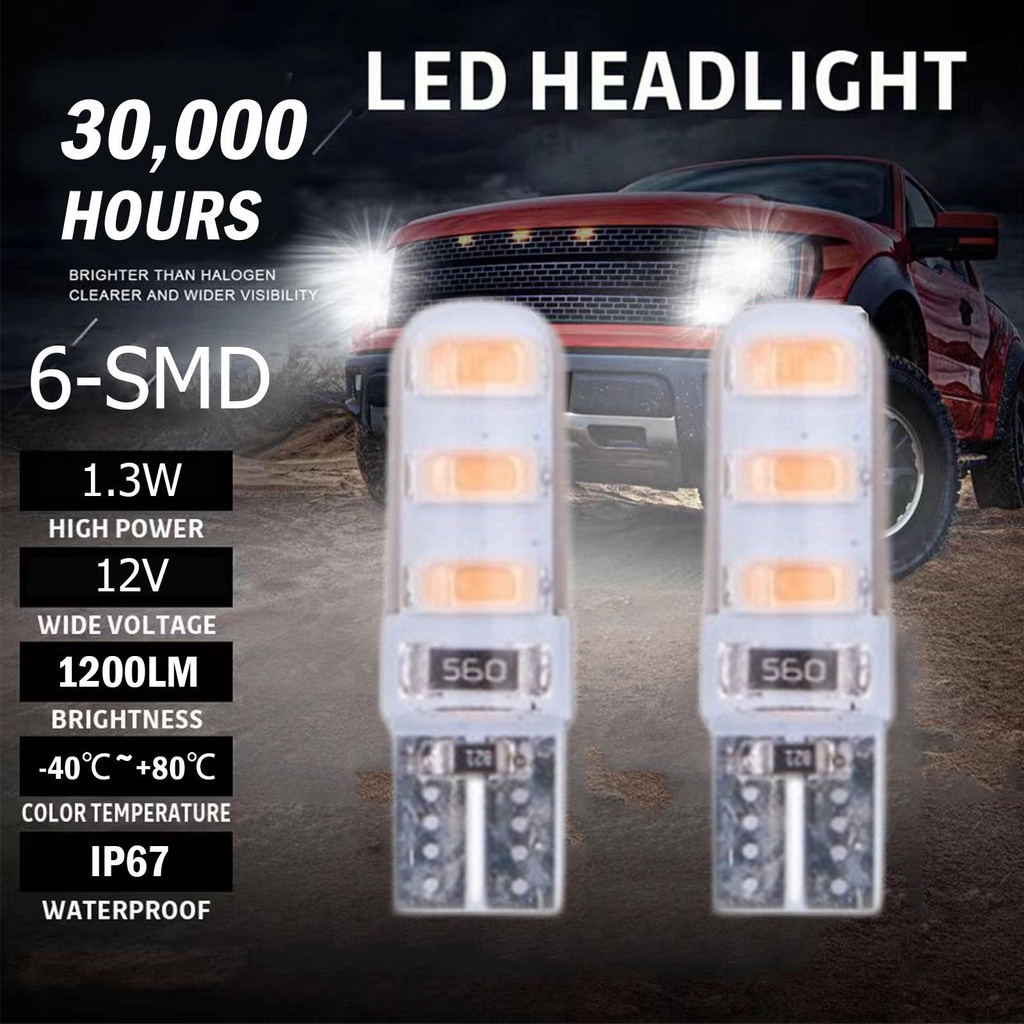 Đèn LED Silicone Chiếu Sáng Biển Số Xe Hơi W5W T10 5630 6SMD 5730 6 J6B9