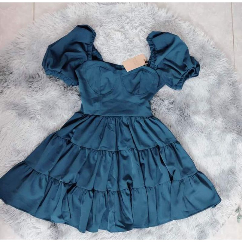 Đầm xanh baby doll MPB