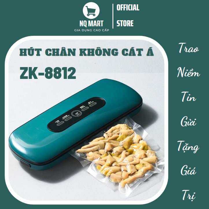 TẶNG KÈM 10 TÚI - Máy Hút Chân Không Bảo Quản Thực Phẩm CÁT Á công suất 130W, lực hút 60KPA