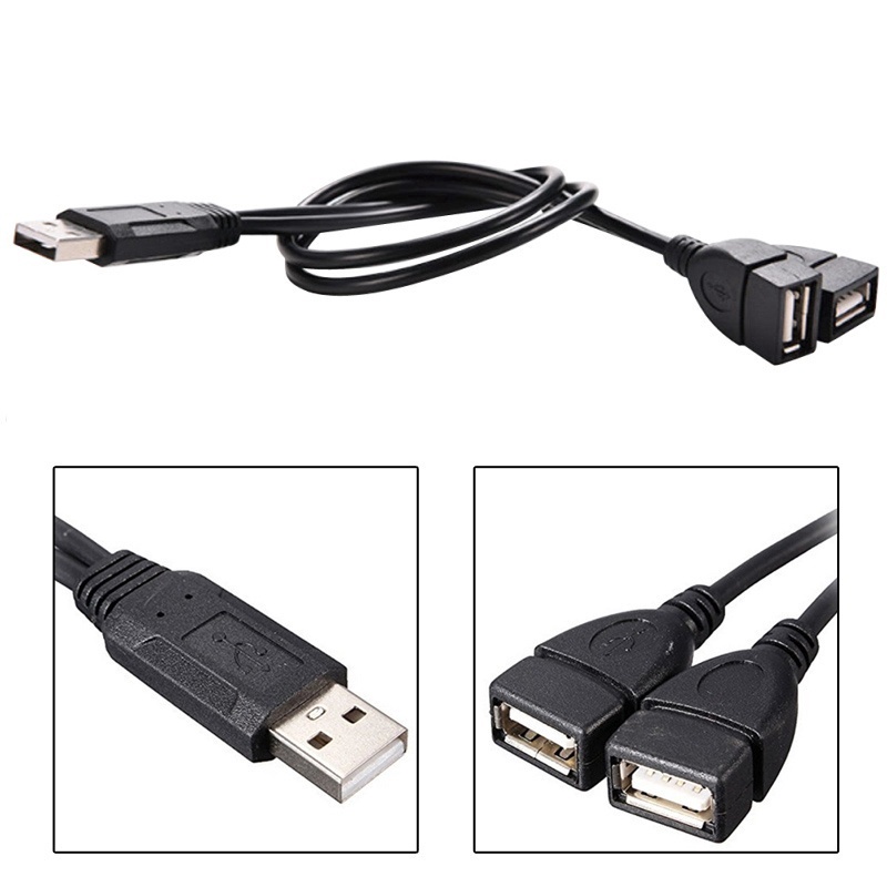 Dây cáp chia cổng USB 2.0 sang 2 cổng Y K1C7 F5X6 Q9L9 F5E2 J5O3 chất lượng