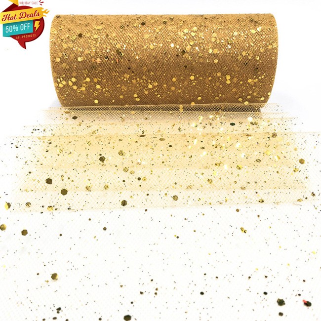 Cuộn Vải Tuyn 15cmx25y Trang Trí Đa Dụng Chất Lượng Cao