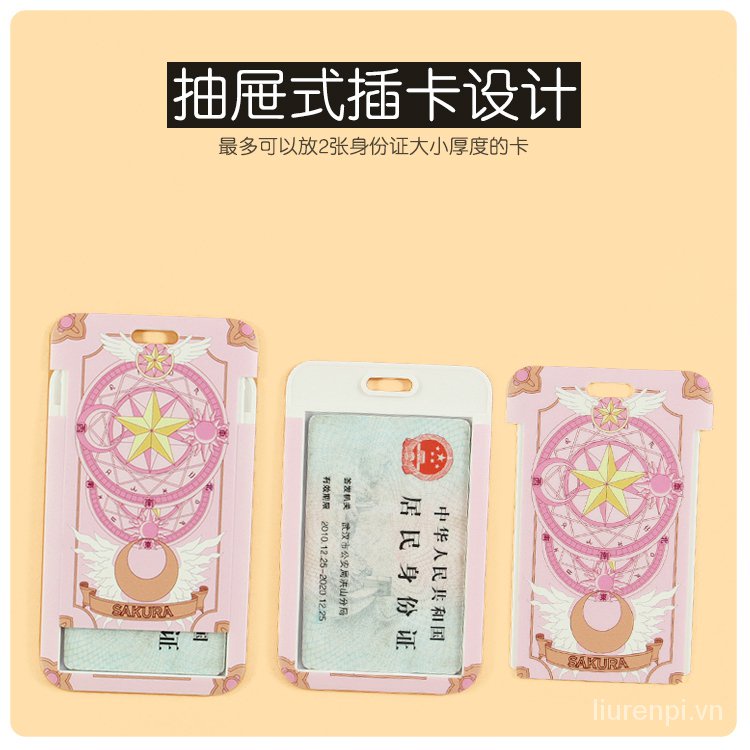 Dây Đeo Thẻ Tên / Thẻ Id Họa Tiết Sakura Dễ Thương Thời Trang