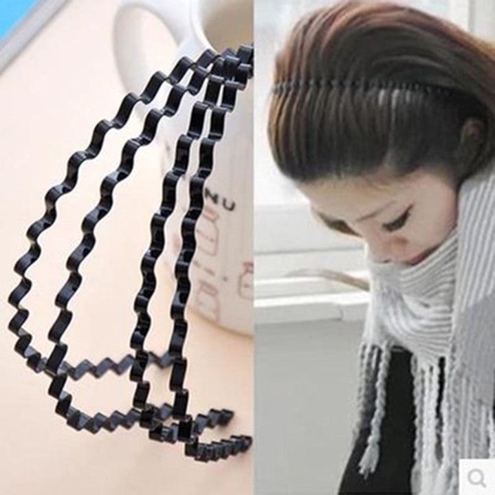 Bờm tóc lượn sóng nhựa 4mm