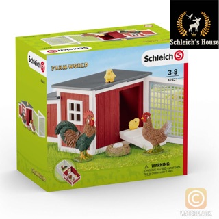 Mô hình động vật Schleich Set Chuồng gà và đàn gà 42421 - Schleich House