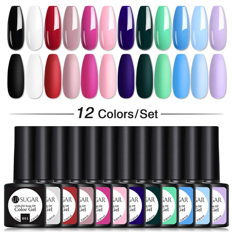 [Hàng mới về] Set 12 lọ gel sơn móng tay Ur Sugar nhiều màu sắc dung tích 7.5ml&lt;br&gt;