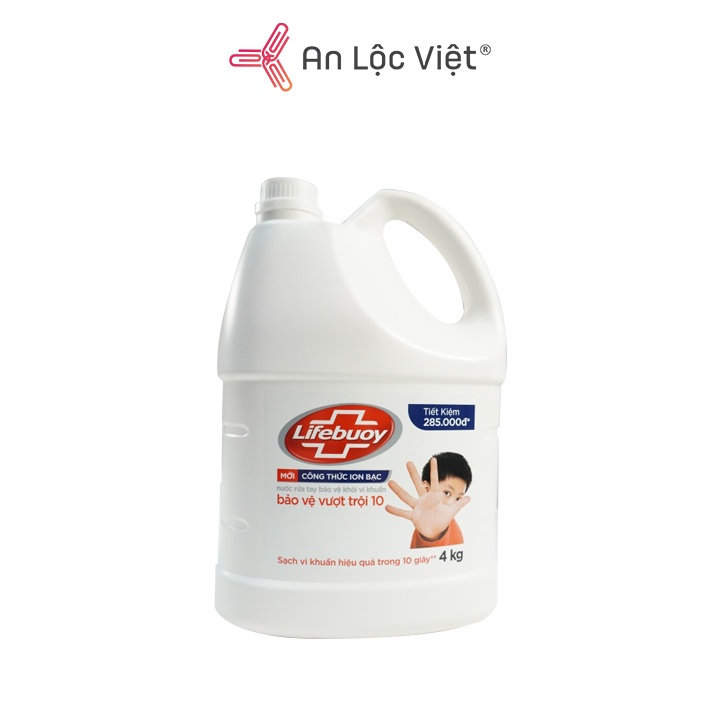 Nước rửa tay Lifebuoy can 4kg, tiêu diệt đến 99,9% vi khuẩn