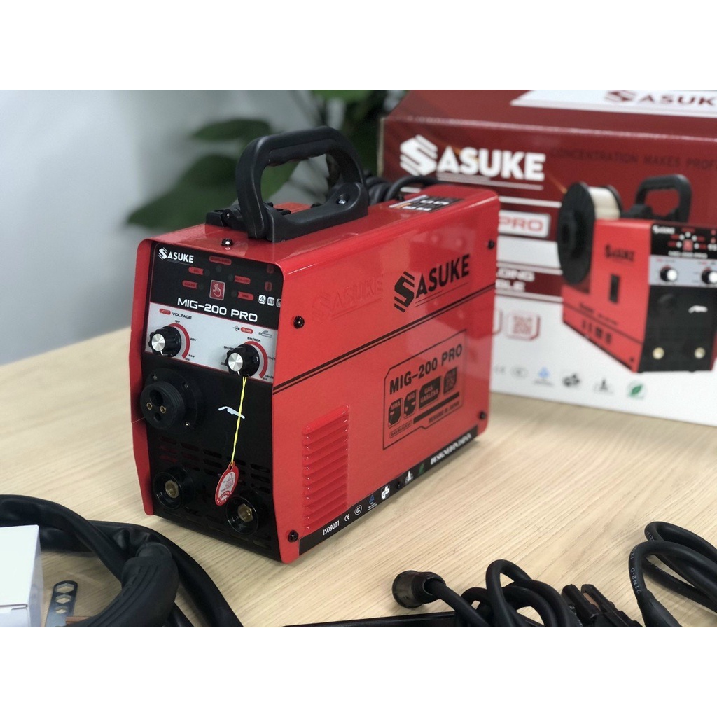 Máy hàn SASUKE MIG 200 Pro Máy Hàn mig 5 chức năng Sử Dụng Cả Cuộn Dây 1 KG Và 5 KG - TẶNG CUỘN DÂY, 5 BÉC HÀN