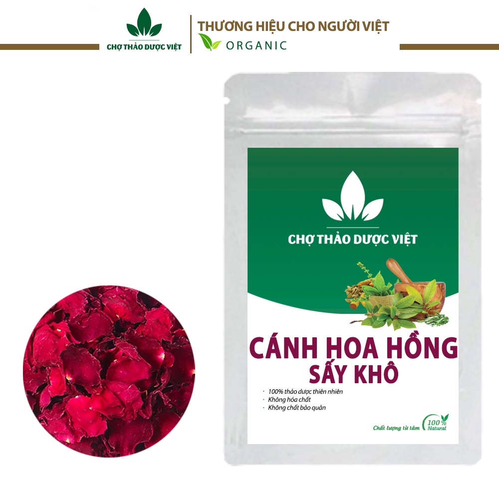 Cánh hồng sấy lạnh 500g (Cánh hồng khô trang trí, decor, thảo mộc tắm, ngâm chân thư giãn) - Chợ Thảo Dược Việt