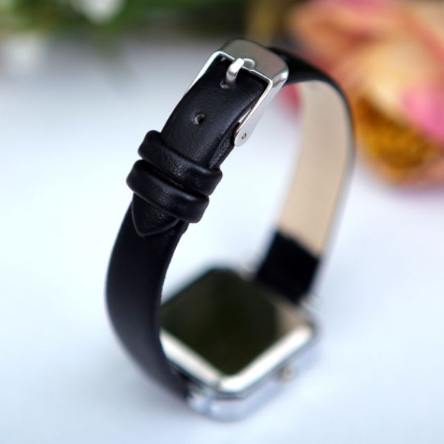 Đồng hồ nữ ULZZANG 5029 dây da mềm mặt vuông cổ điển Bán lẻ giá sỉ