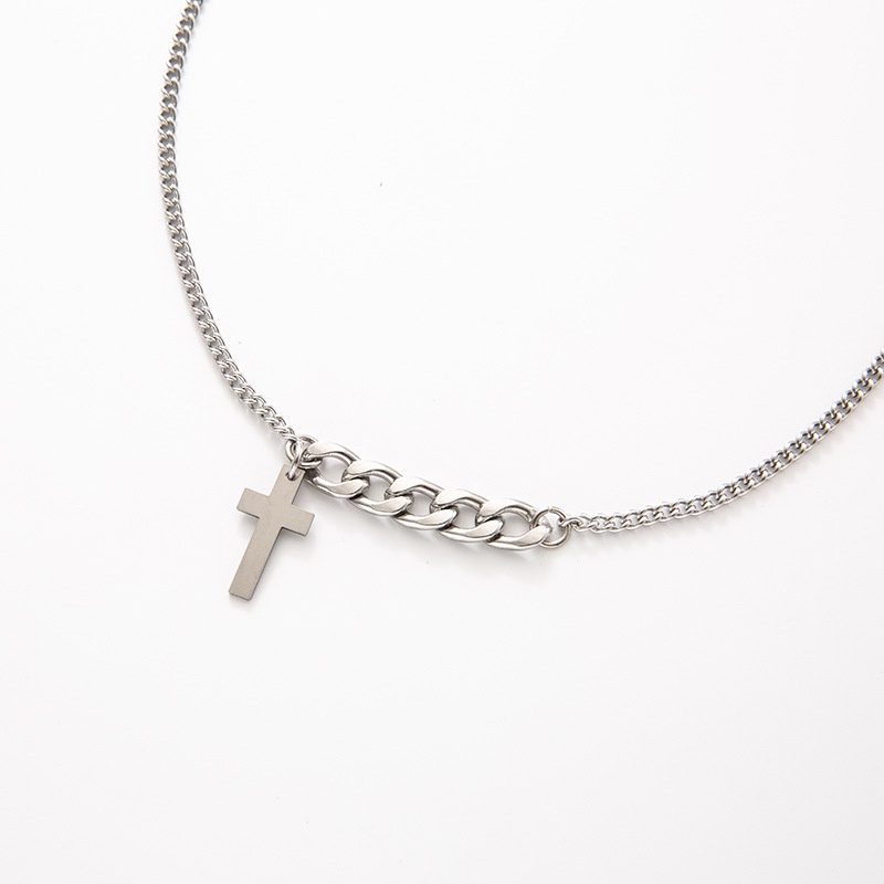 Cổ điển Phong cách Punk Vòng cổ Ngắn Chéo Mặt dây chuyền Chuỗi Vòng cổ Trang sức Thời trang