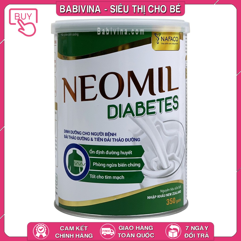 Sữa Neomil Diabetes 350g - 850g | Dinh Dưỡng Cho Người Tiểu Đường | Mua Chính Hãng, Giá Tốt Nhất Tại Babivina