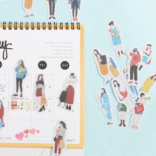 40 sticker cổ điển trang trí dễ thương (Hàng có sẵn)