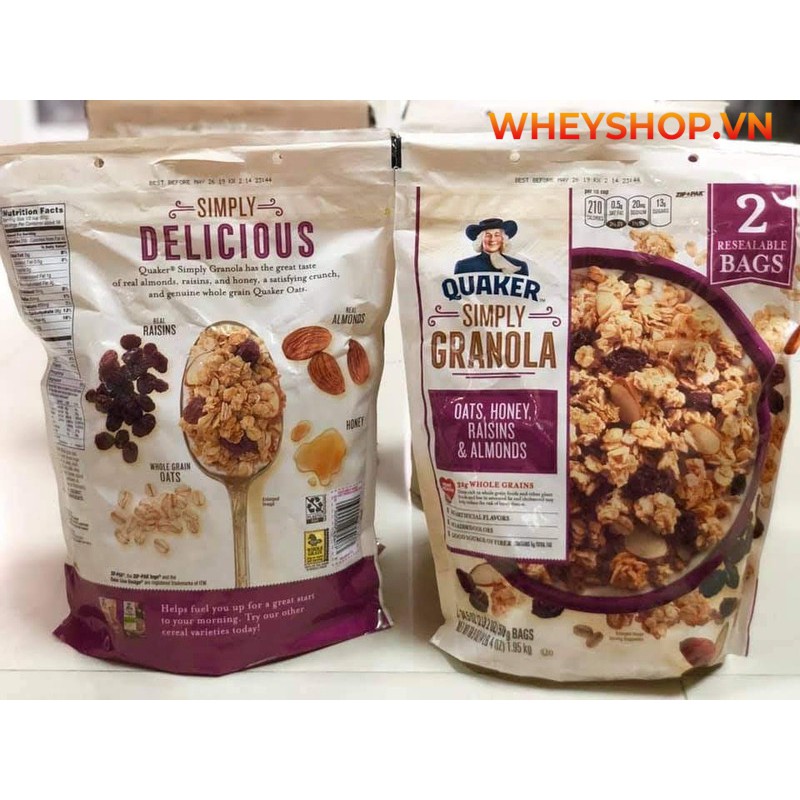 [ Giá Rẻ ] Yến Mạch Ngũ Cốc Ăn Kiêng Giảm Cân Granola 2lbs (978g)