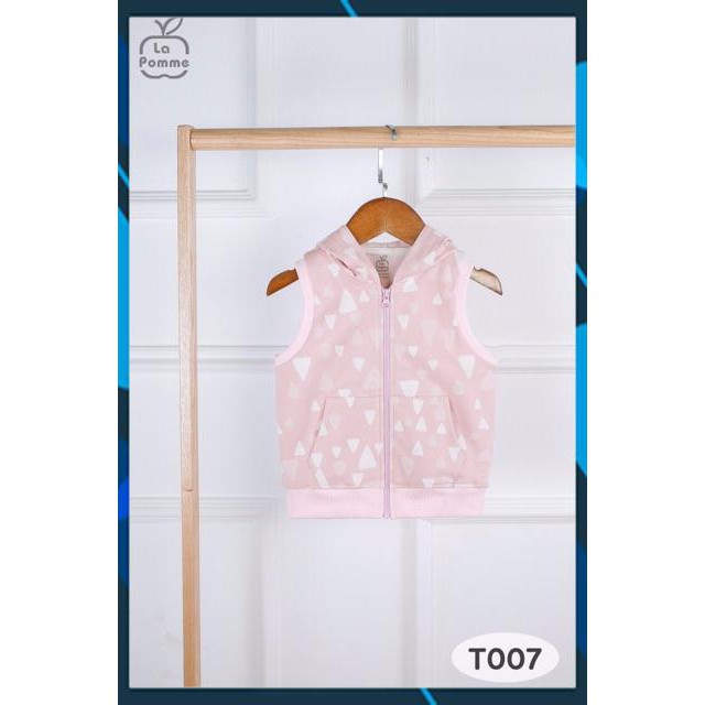 T007 Áo Gile có mũ La pomme hạt sương cho bé trai bé gái (3 tháng - 4 tuổi) chất liệu Rayon Cotton thân thiện với làn da