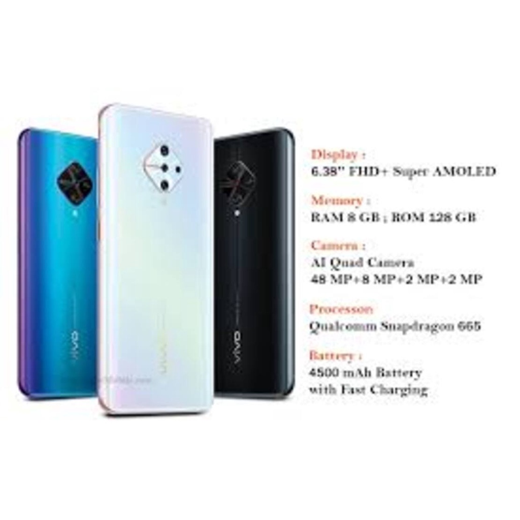 điện thoại Vivo S1 Pro 2sim ram 8G bộ nhớ 128G Chính Hãng, cấu hình cao, chiến Game nặng siêu mượt