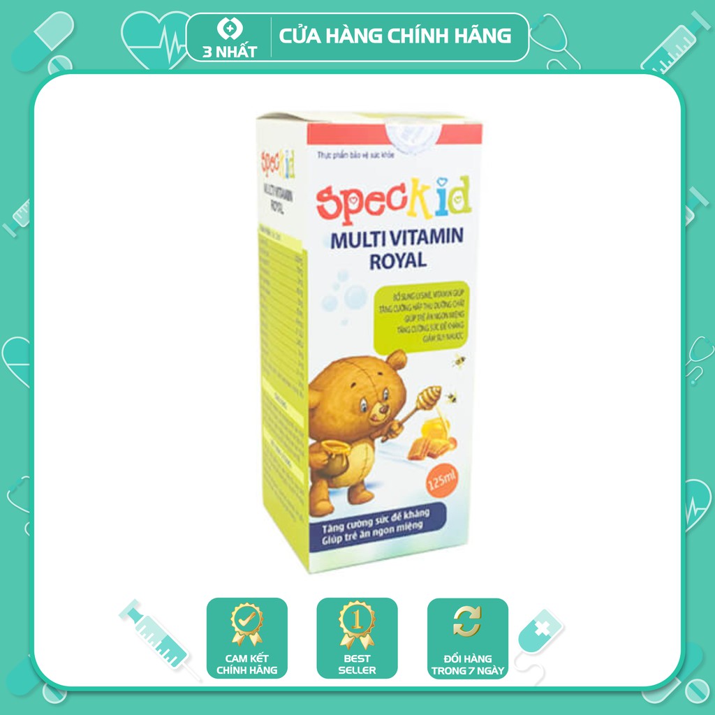 Speckid Multivitamin Royal giúp bé ăn ngon ngủ tốt, tăng cường sức đề kháng bé thông minh