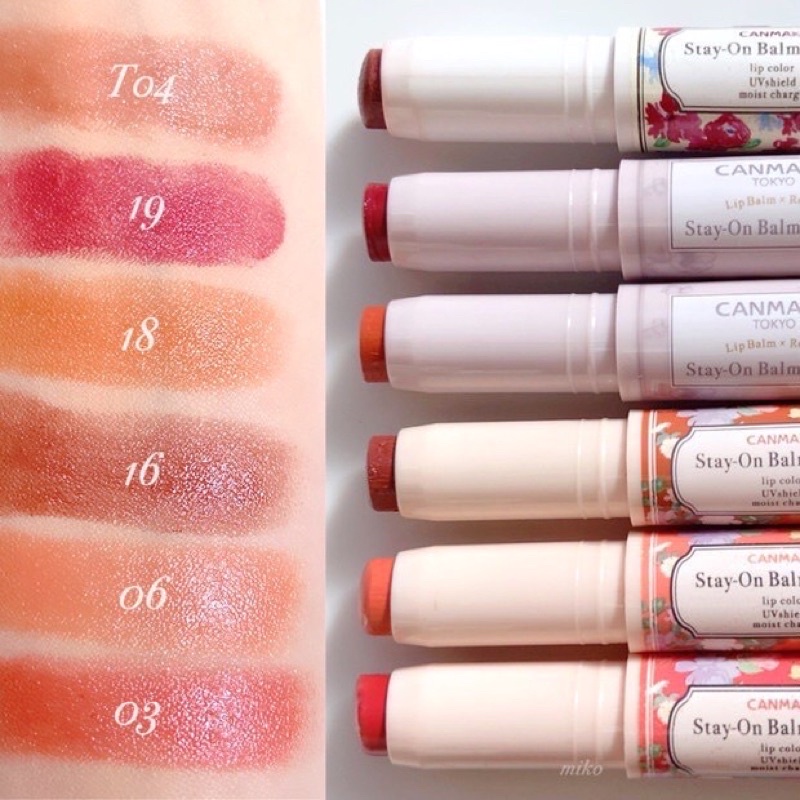 Son Dưỡng Môi Có Màu Chống Nắng Canmake Stay-On Balm Rouge SPF 11 PA+ Lâu Trôi 2,5g