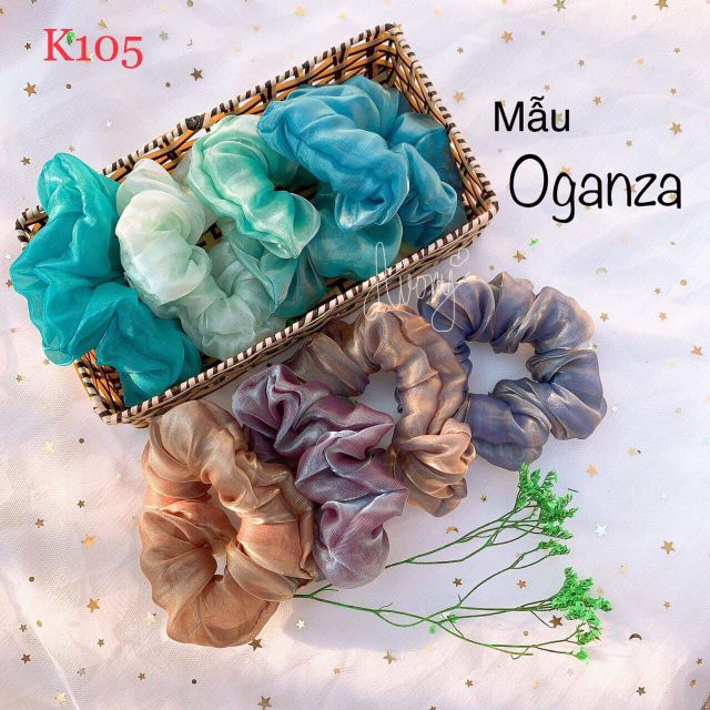 Cột tóc vải Scrunchies siêu nhún Oganza