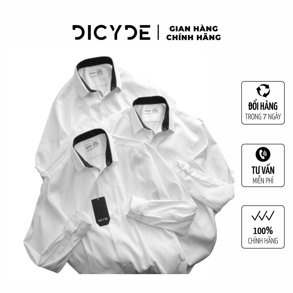 Áo sơ mi nam trắng dài tay công sở hàn quốc DICYDE VI1.BH.D.DC.64