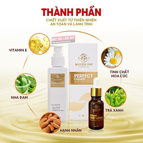 Kem Tẩy Lông Huyền Phi Tặng Serum Triệt Lông, Triệt Lông Vĩnh Viễn