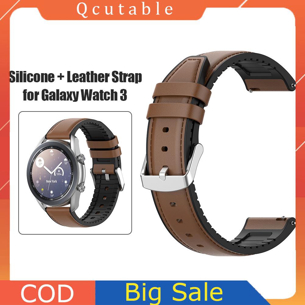 Silicone Leather Band Strap for Samsung Galaxy Watch 3 45mm Amazfit GTR 2