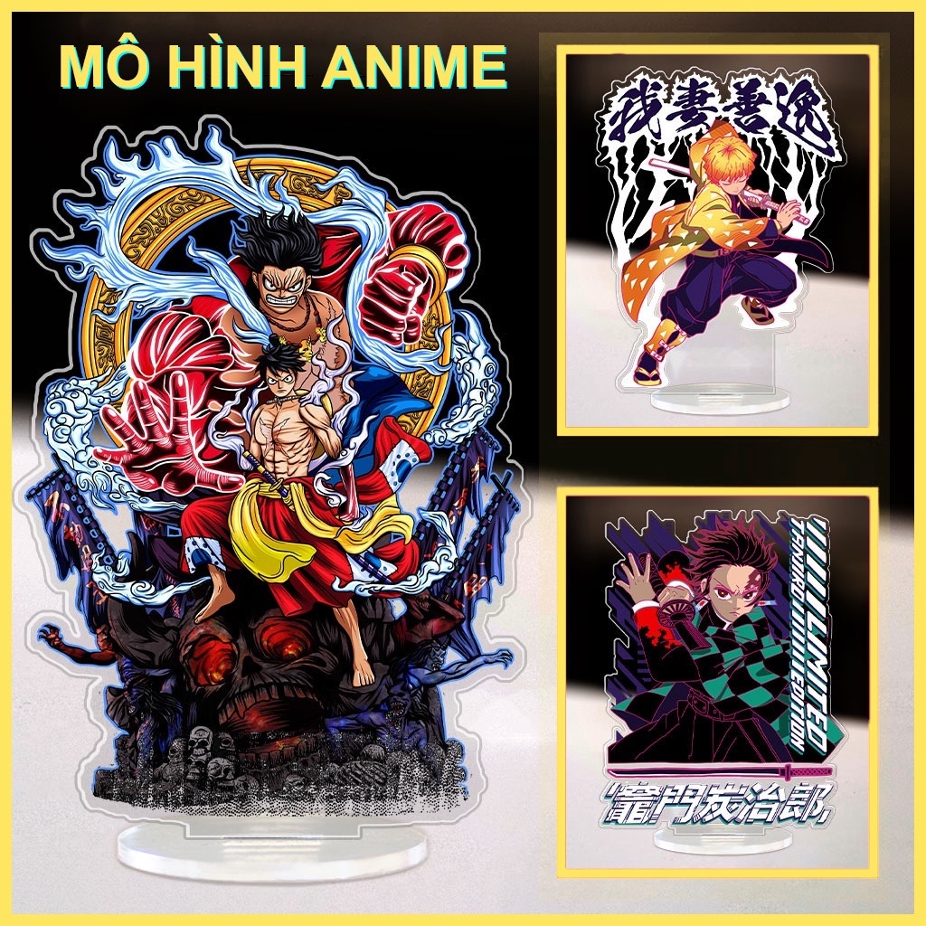 Mô hình Standee One Piece, Genshin Impact, Kimetsu no Yaiba, Demon Slayer anime mica arcrylic decor trang trí