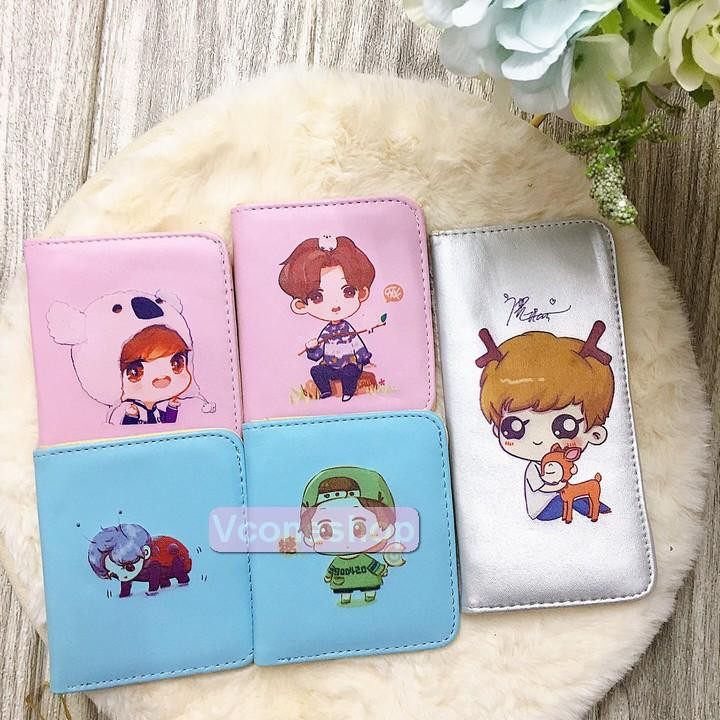 Ví Dương Dương ngắn bóp đựng tiền chibi cầm tay xinh xắn dễ thương