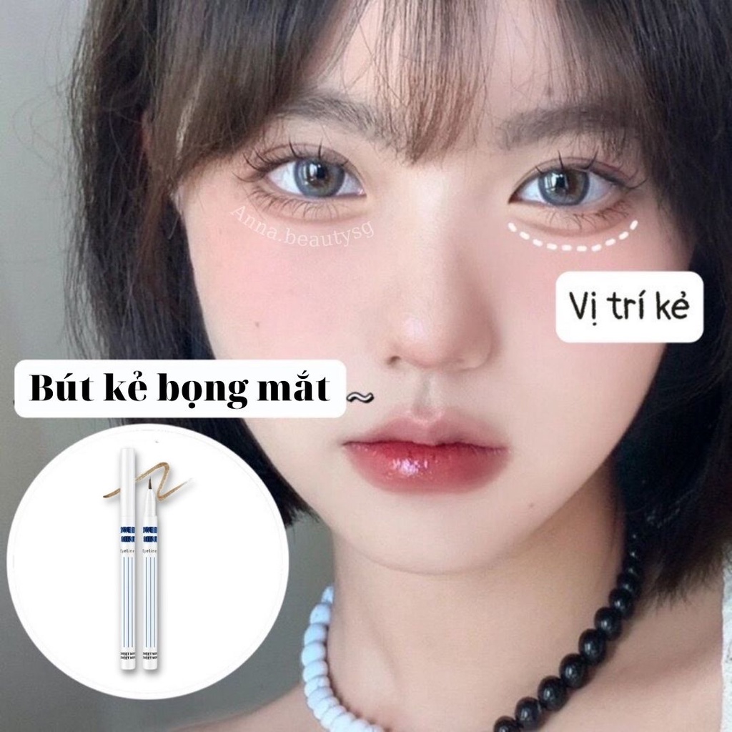 Bút kẻ bọng mắt cười và nếp mi mắt Sweet mint chống nước lâu trôi