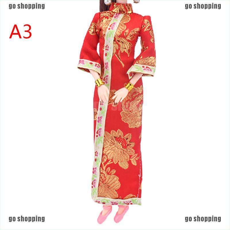 {go shopping}Doll handmade unique dress clothes for chinese traditional dress cheongsam