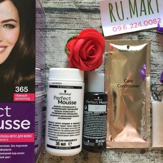 Thuốc nhuộm tóc Perfect mousse 365 Sô cô la đen