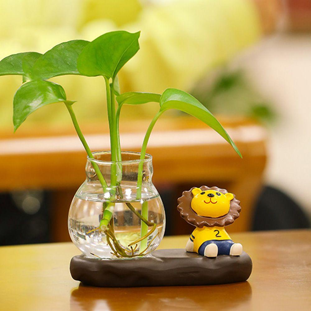 CONOPERY Bình Hoa Thủy Tinh Cỡ Nhỏ Hình Động Vật Sáng Tạo Trang Trí Phòng Khách