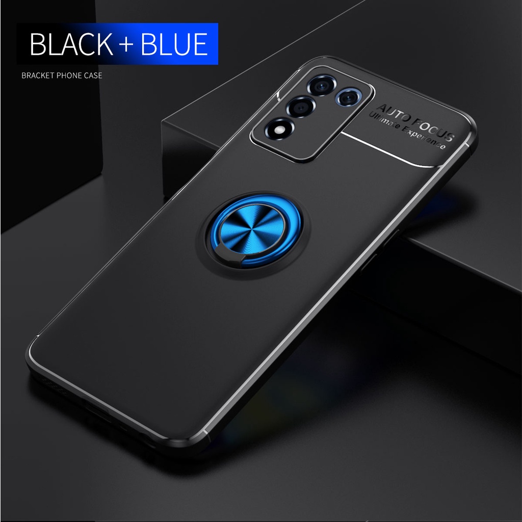Ốp điện thoại TPU silicone có nhẫn đỡ từ tính cho Realme Q3s Q3 Q3i Q3 Pro Q3 Pro Carnival Narzo 50i Max
