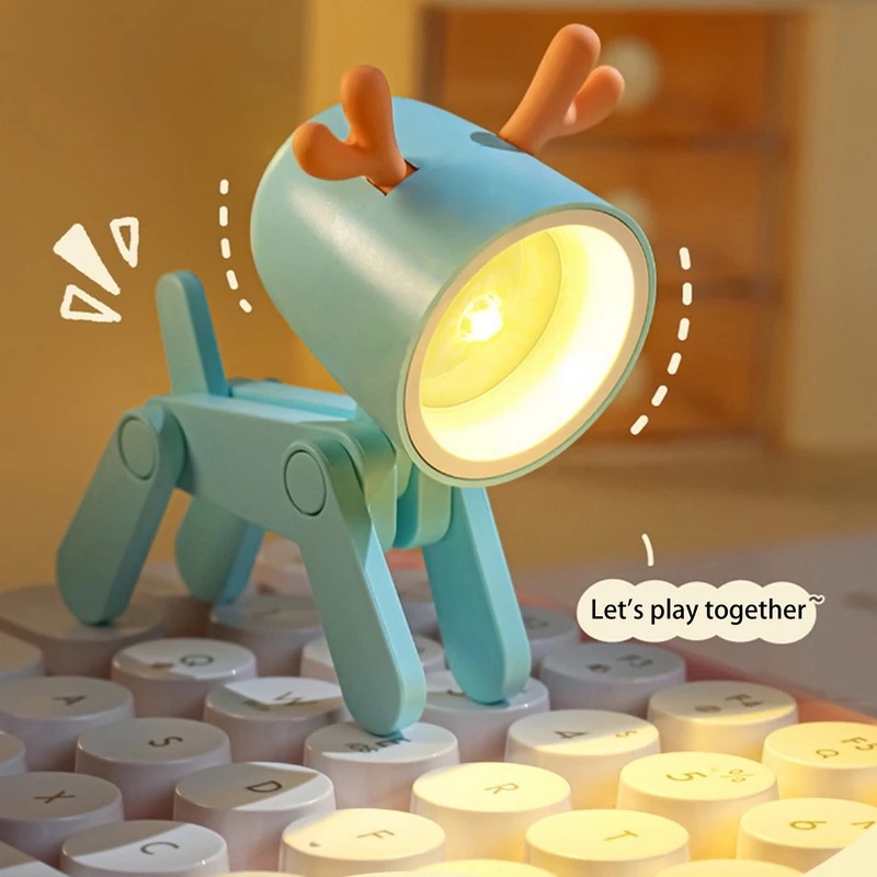 Đèn LED Để Bàn Mini Hình Thú Cưng Hoạt Hình Có Thể Điều Chỉnh Được