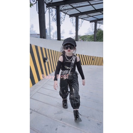 Quần Joger  da dây kéo cho bé gái