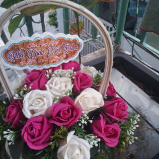 Giỏ hoa sáp thơm