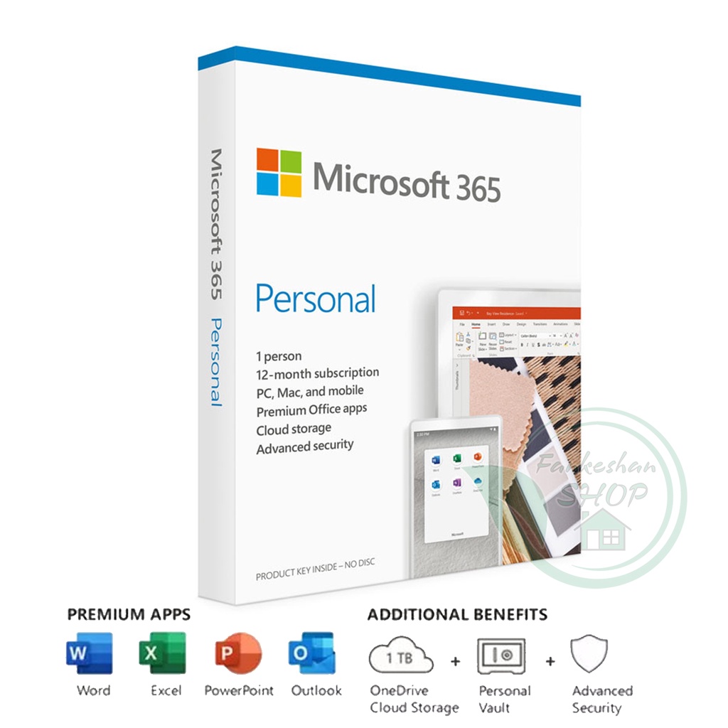 [KeyBox] Microsoft 365 Personal | 12 tháng | Dành cho 1 người| 5 thiết bị/người | Trọn bộ ứng dụng Office | 1TB lưu trữ