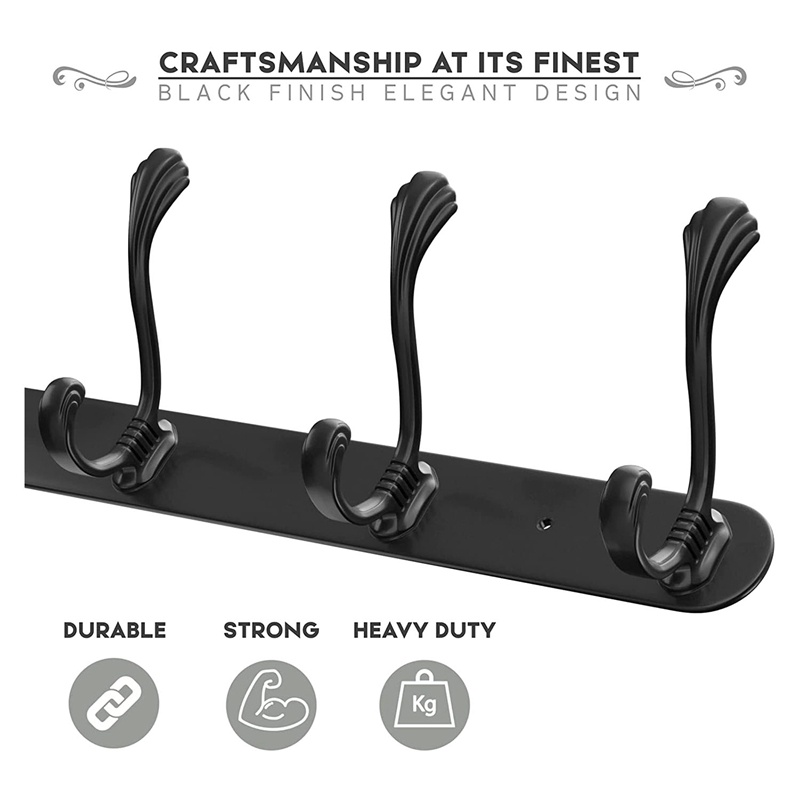 Set 2 Móc Treo Áo Khoác Gắn Tường Bằng Thép Không Gỉ Chịu Được Sức Nặng Đa Năng Kèm Phụ Kiện