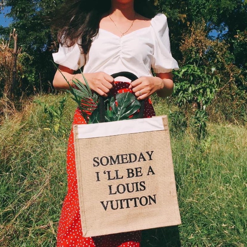 Túi cói Someday hàng Quảng Châu loại 1 dày dặn có đế lót đáy giữ form - Túi xách cói du lịch SOMEDAY đi biển đi làm