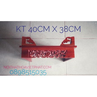 Bàn thờ treo tường chạm hoa sen + ke gỗ
