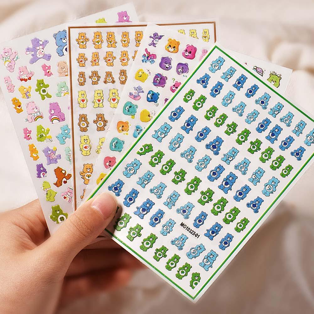 LILYES Miếng Dán Trang Trí Móng Tay Hình Gấu Nhiều Màu Dễ Thương Cho Bé Gái