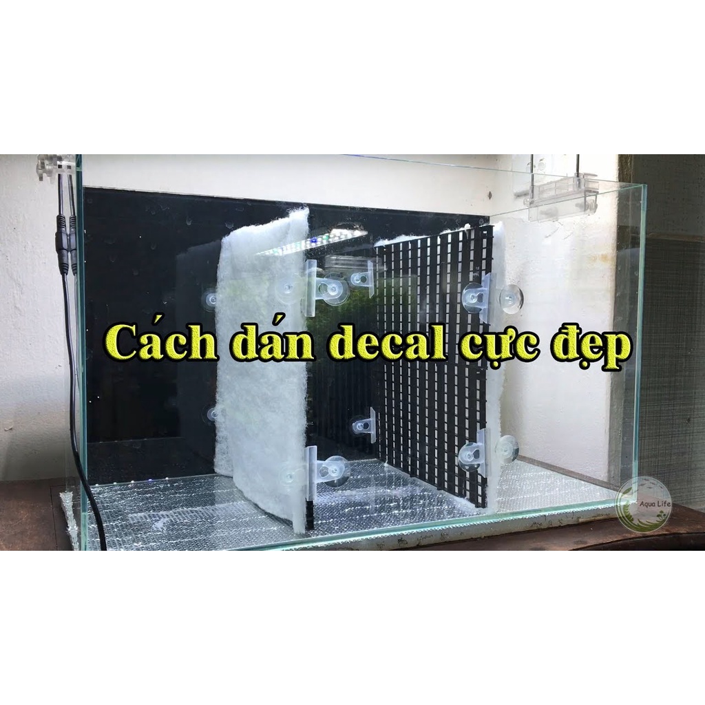 Decal đen dán hồ cá , decal khổ 60x100cm