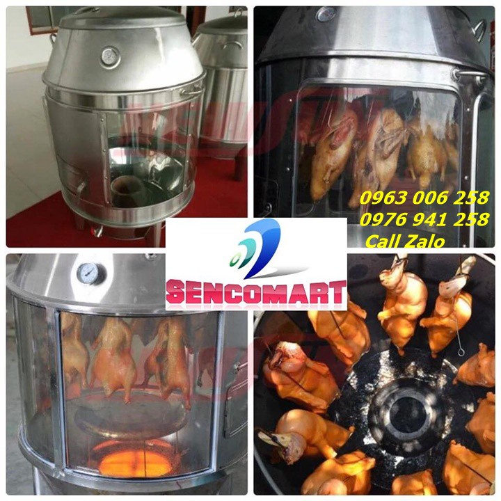 Lu Quay Gà Vịt Phi 90 Inox -  Năng Suất : 10 -12 con - Không Han Gỉ, Bền Đẹp,Sạch Sẽ