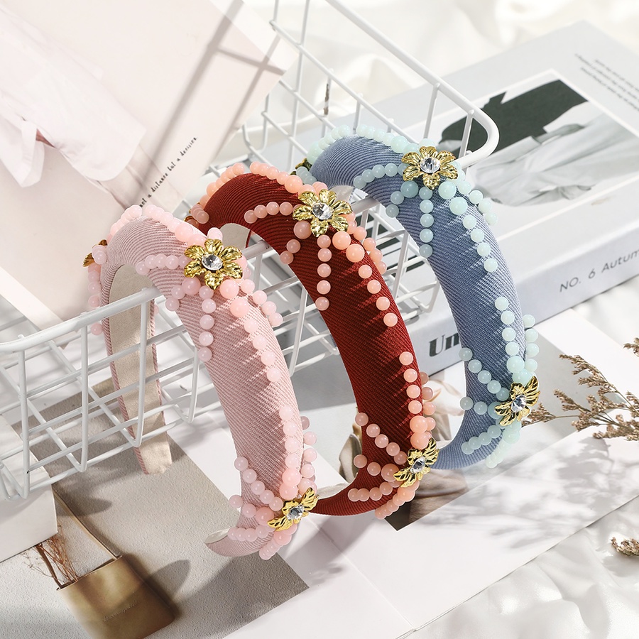 Băng đô cài tóc đính hạt ngọc trai giả phong cách Hàn Quốc cho nữ