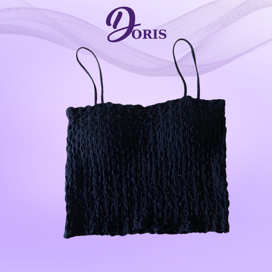 Áo Croptop Cotton Xốp Hai Dây Đệm Mút Nâng Ngực Sexy DORIS 702
