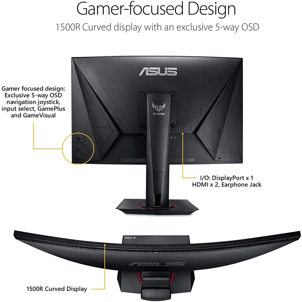 Màn Hình ASUS TUF Gaming VG27VQ-Hàng Chính Hãng