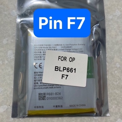 Pin Điện Thoại Oppo F7/A3/R15 ( Mã BLP661)_Dung Lượng 3300mAh