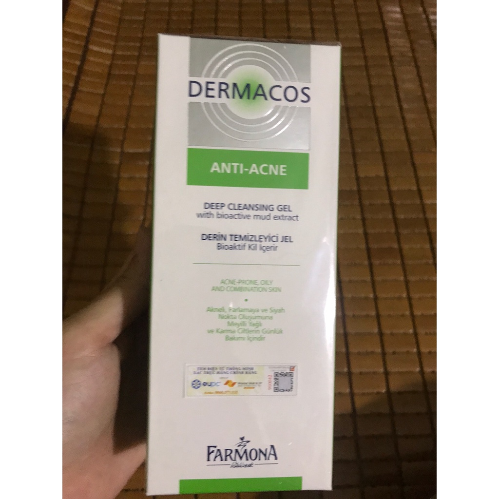 Sữa rửa mặt cho da mụn Dermacos Anti Acne Deep Cleansing Gel 150ml - Sạch sâu,ngừa mụn | BigBuy360 - bigbuy360.vn
