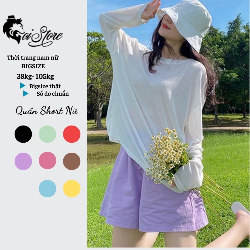 40-100kg Quần short BIGSIZE Nữ ống rộng xòe giả váy thời trang