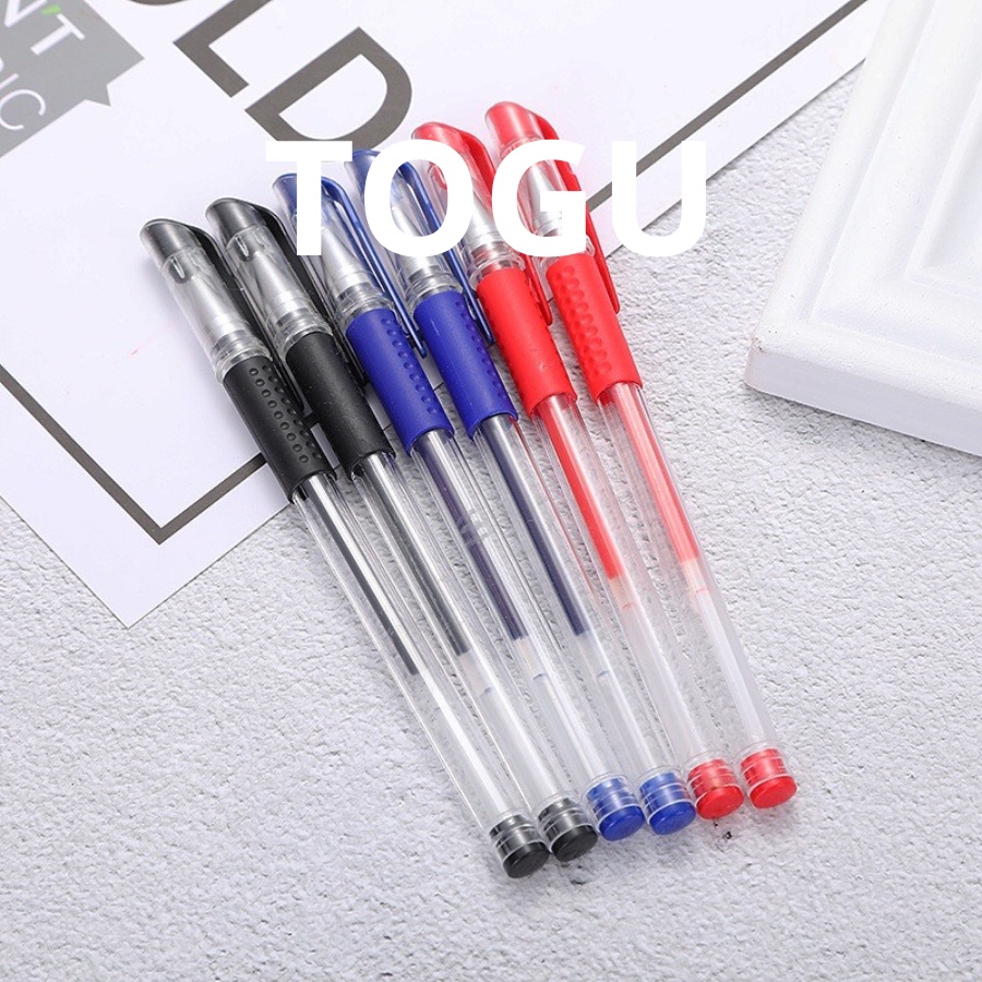 Bút bi bút gel 0.5mm cao cấp mực đều TOGU bút bi nước văn phòng bút bi đen xanh đỏ mực đều bút viết đẹp luyện chữ đẹp