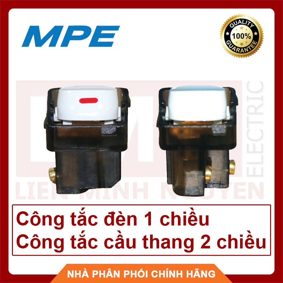 MPE, Hạt công tắc đèn 1 chiều, công tắc cầu thang 2 chiều, Hàng Việt Nam, Chất Lượng Cao